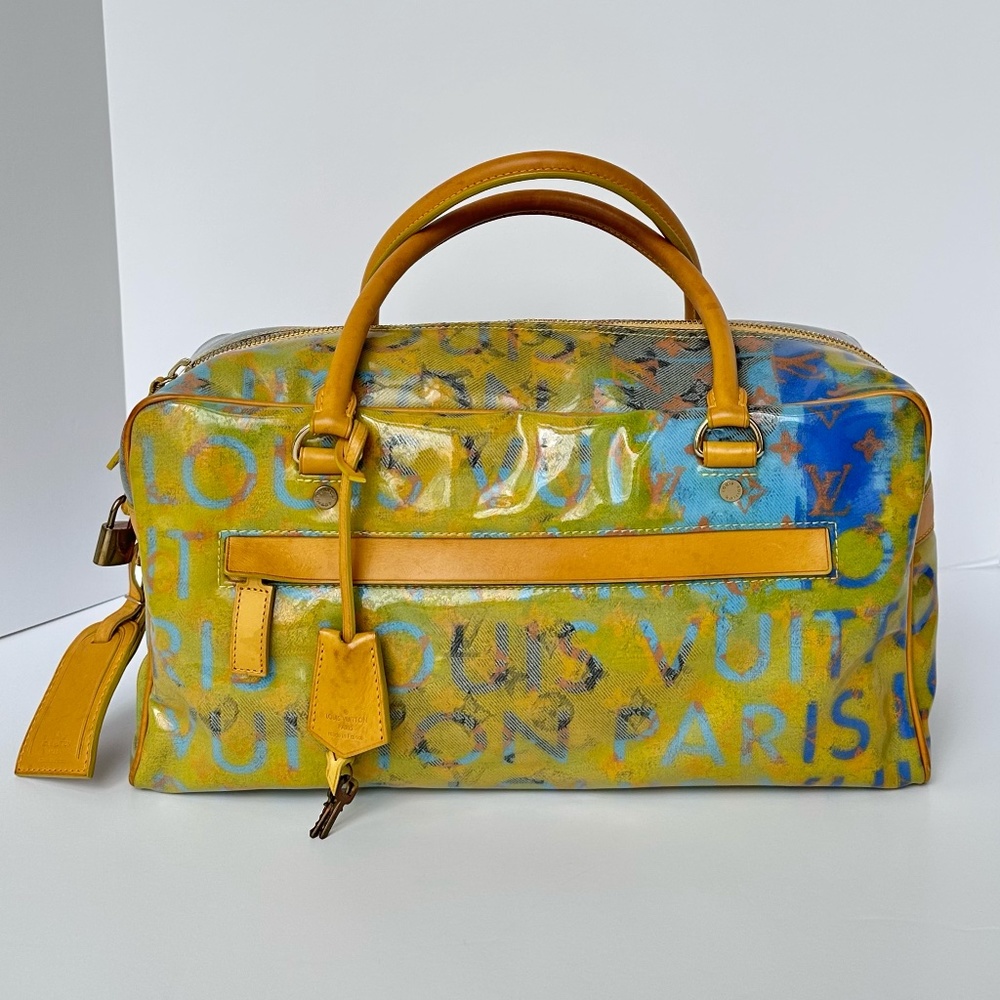 Louis Vuitton Limited Edition Richard Prince Jaune Defile Weekender PM Pulp Bag